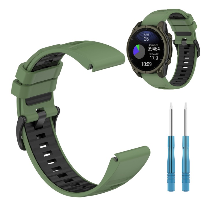 Pasek sportiv pentru Garmin Fenix 7X / Epix Pro Gen 2, 26mm, multicolor, 217mm