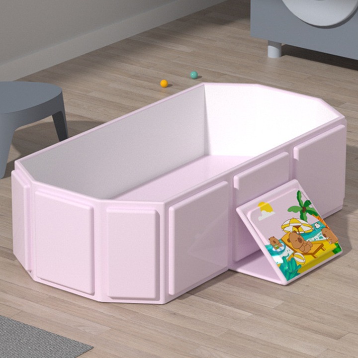 Cada de baie portabila pentru copii Destello® Cadita pliabila pentru copii, Plastic, Roz, 75 x 45 x 25 cm