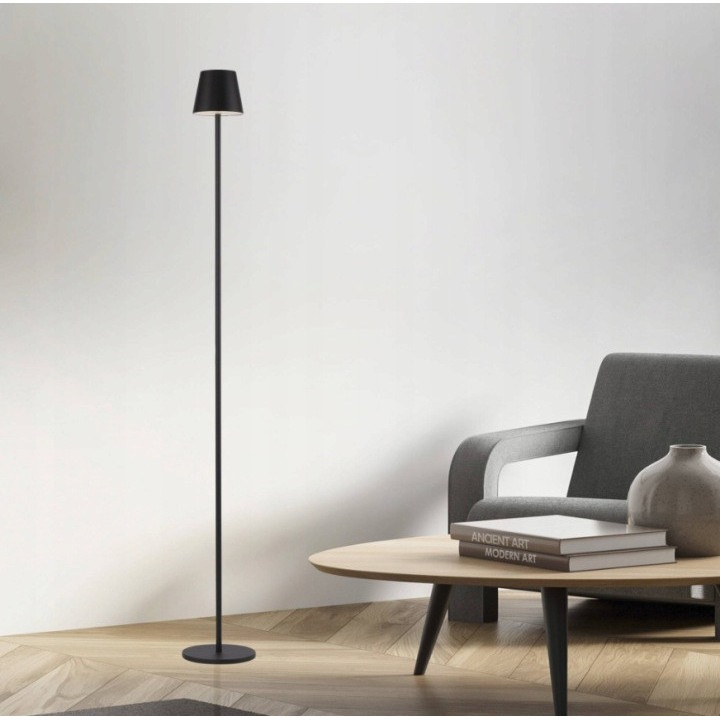 Lampa LED de Podea Loft, Control Tactil, 3 Moduri Lumina, Dimmer, Acumulator cu Incarcare USB-C, Reglabila 24–121 cm