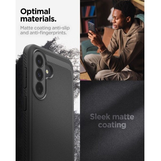 Husa Rugged Armor Compatibila Cu Samsung Galaxy A57 5G, Materiale Premium, AntiShock, Negru, Kit Upzz® Inclus