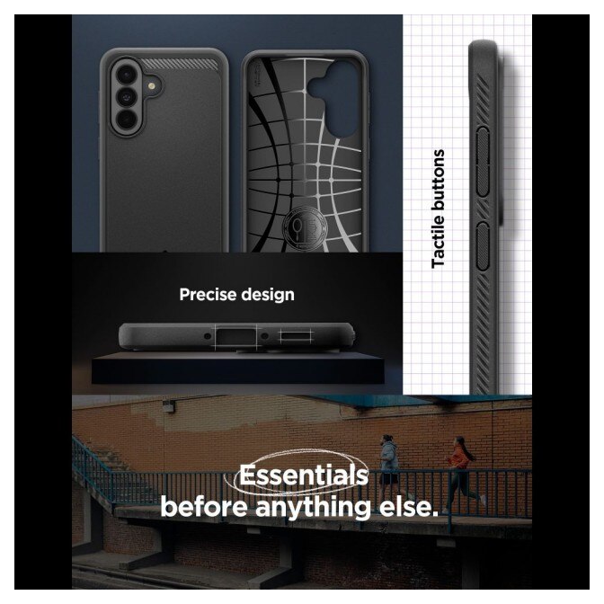 Husa Rugged Armor Compatibila Cu Samsung Galaxy A57 5G, Materiale Premium, AntiShock, Negru, Kit Upzz® Inclus