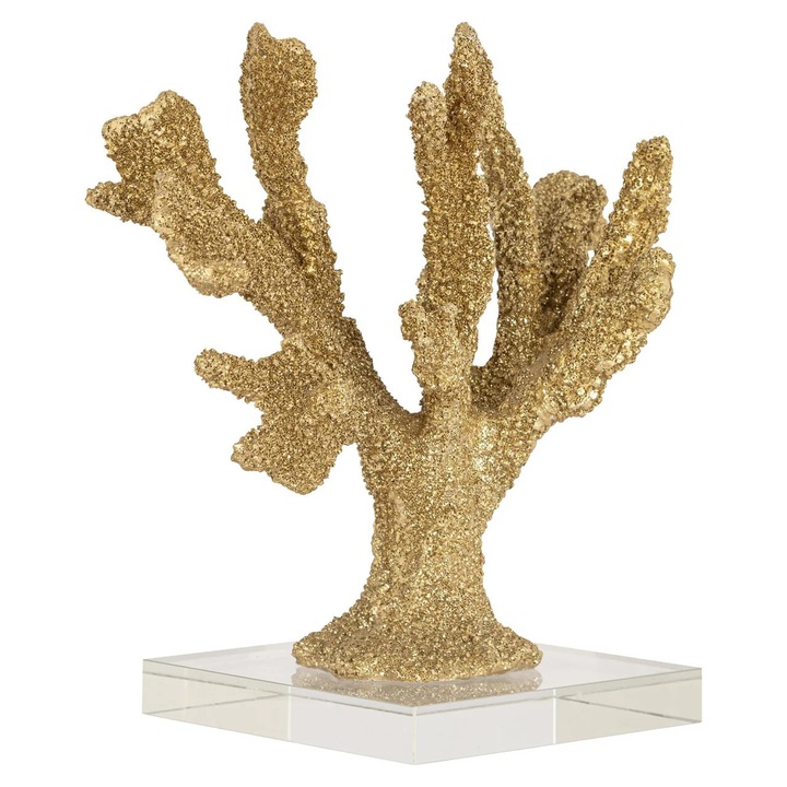 Coral artificial decorativ Mette auriu 29.0x15.0x26.0 cm