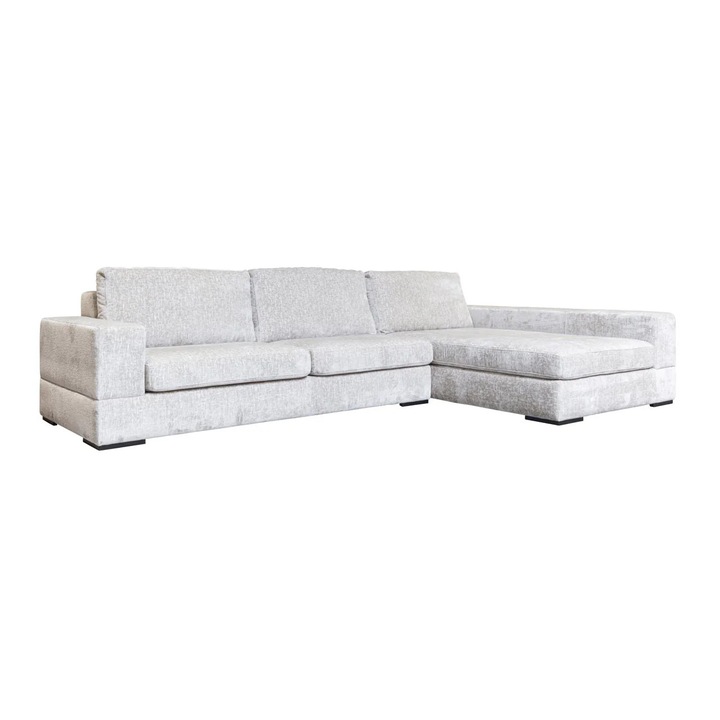 Canapea Pasha pearl island 3 locuri + lounge dreapta tapitat complet 366.0x213.0x63.5 cm