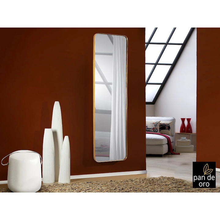 Oglinda Dreptata Orio, 51x165 cm, Aur, Oglinda, MDF