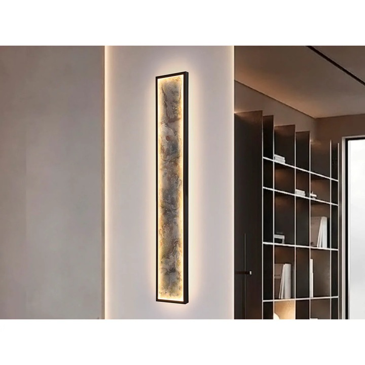 Aplica Stone LED Cct L100, Metal, 6x15x100 cm