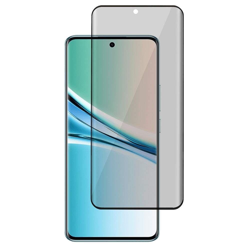 Protector de sticlă Privacy pentru Xiaomi Redmi Note 15 5G, Efect de întunecare, Transparent/Negru