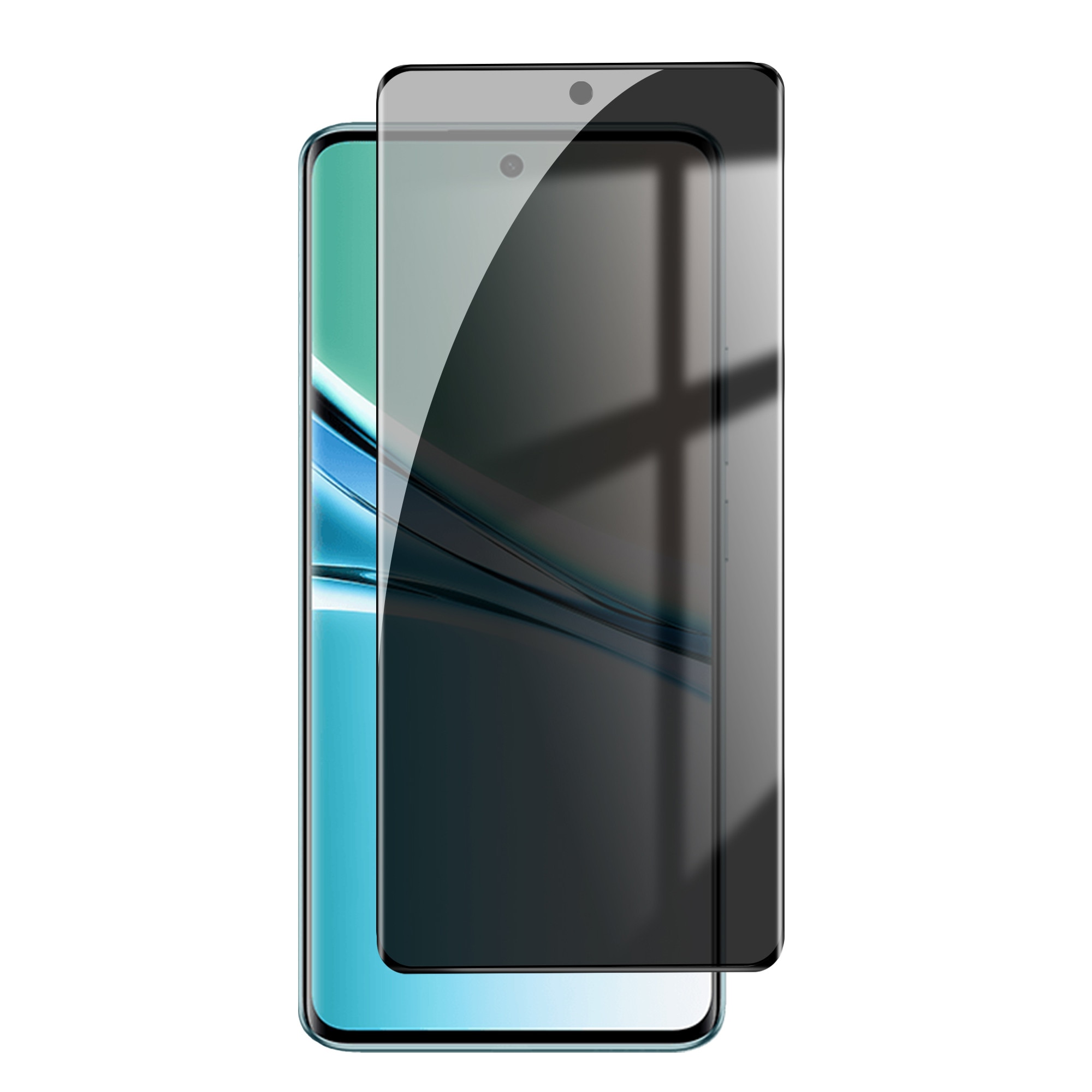 Protector de sticlă Privacy pentru Xiaomi Redmi Note 15 5G, Efect de întunecare, Transparent/Negru