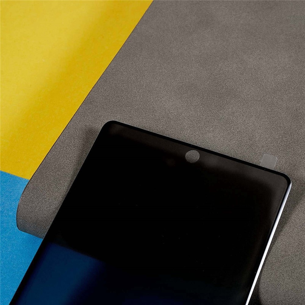 Protector de sticlă Privacy pentru Xiaomi Redmi Note 15 5G, Efect de întunecare, Transparent/Negru