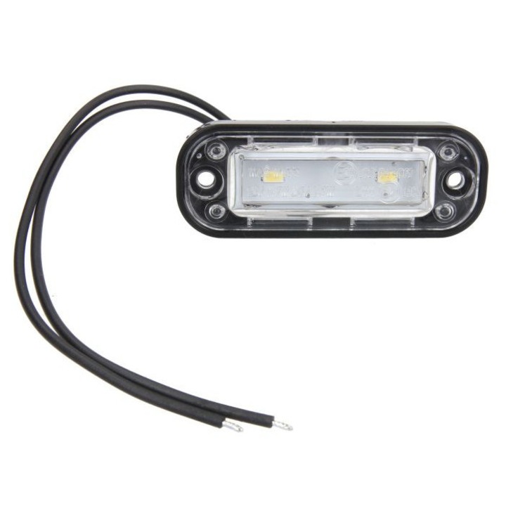 Lampa număr înmatriculare, WAS, LED, 12/24V, 30x80mm, negru