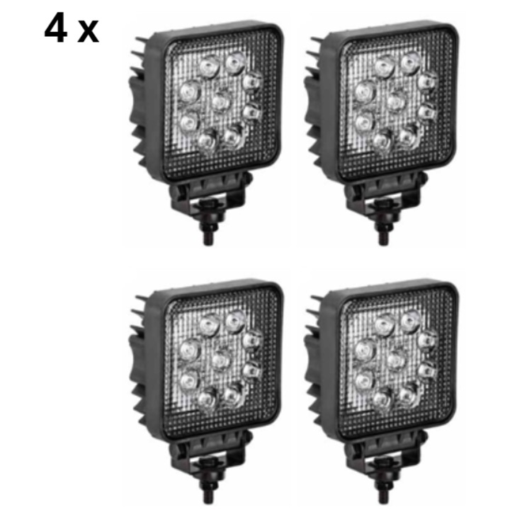 Set Proiectoare LED 27W, Ital, 4 bucăți, dimensiuni variate