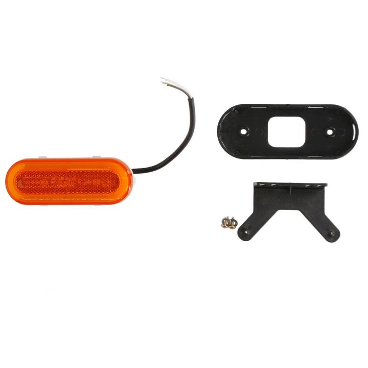 Lampa gabarit LED WAS, portocalie, 49x124x20mm, atirna