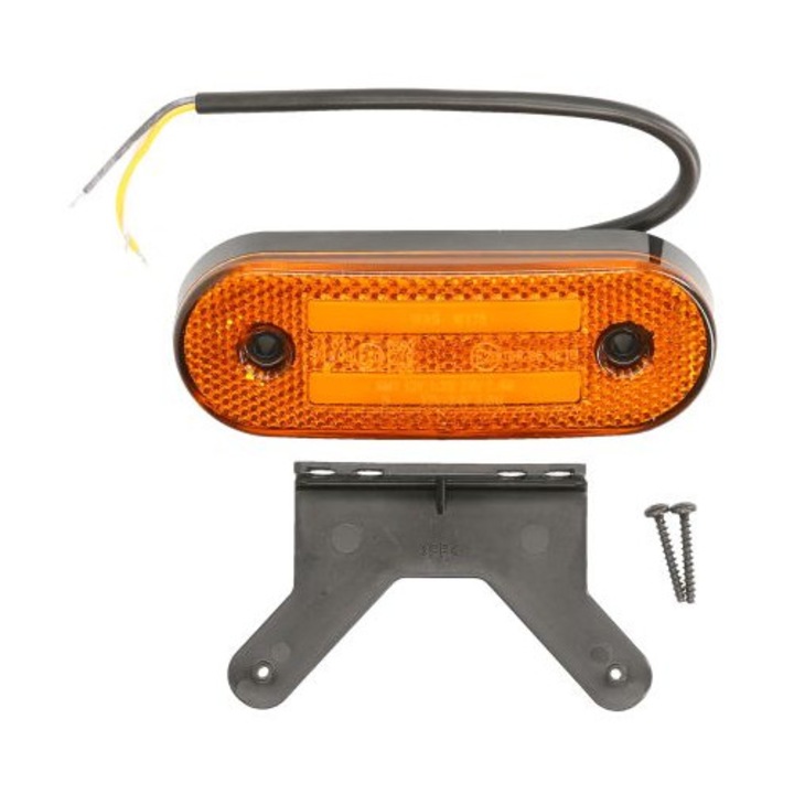 Lampa gabarit WAS LED portocalie 41x115x20mm, cu umeras