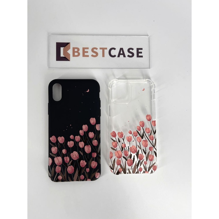 BestCase® Ultra Slim TPU tok Samsung Galaxy S21 FE-vel kompatibilis, Virágos - Pasztell Tulipán, 1396546 B 2082