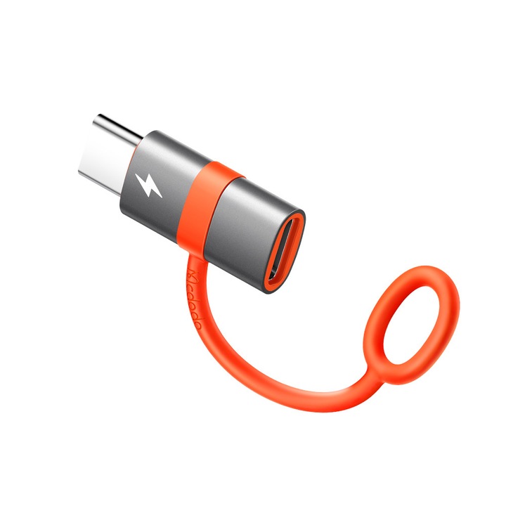 Adaptor Lightning la USB-C Mcdodo, Aluminiu, 3A, 60W, Gri