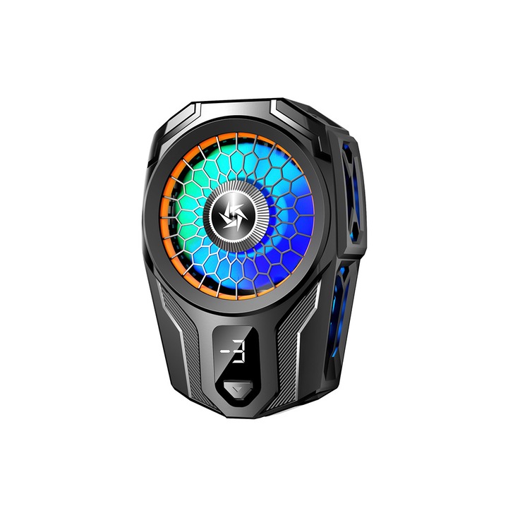 Răcitor telefon/consolă Techsuit, negru, din ABS și silicon, două viteze