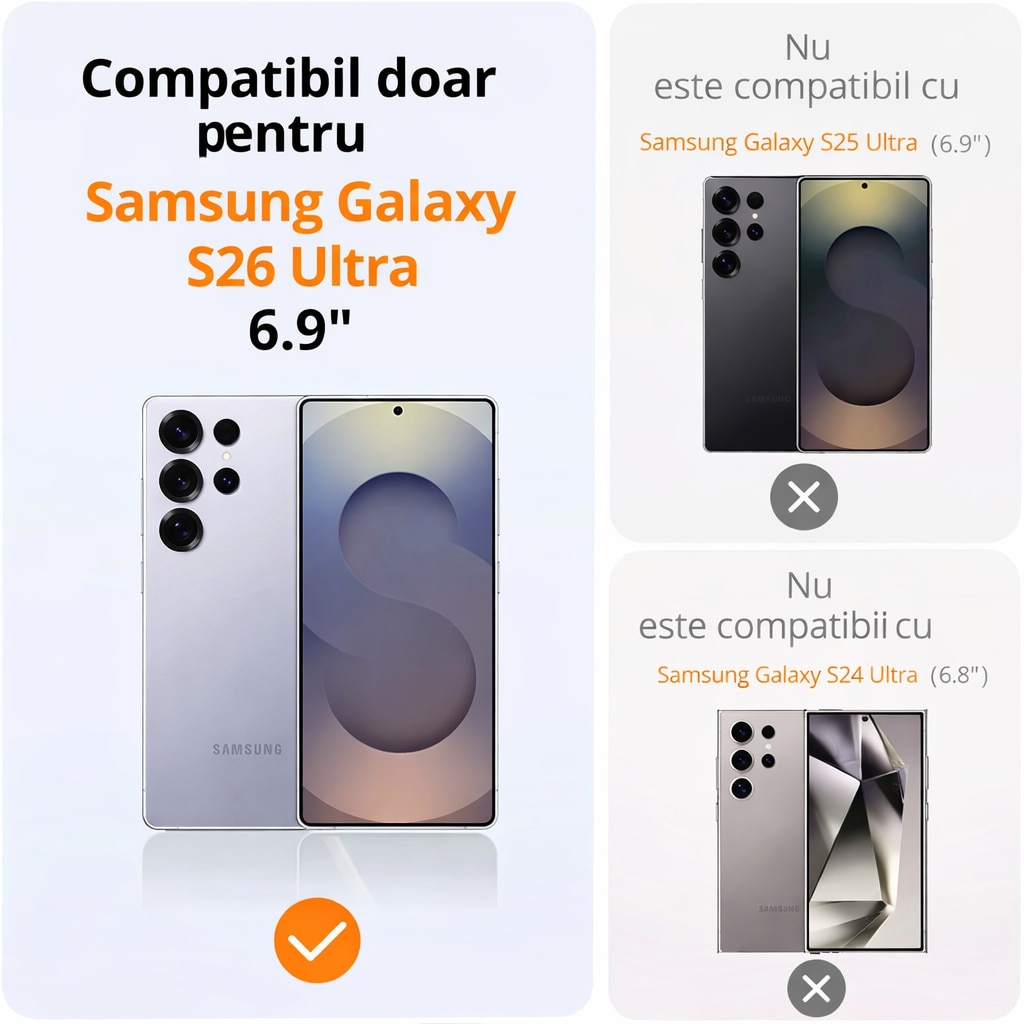 Husa Soft Touch Slim ALC Mobile, TPU, Anti-Soc, Protectie Camera, Compatibila cu Samsung Galaxy S26 Ultra, Visiniu