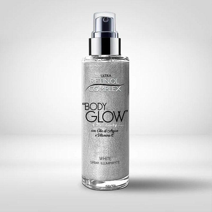 Body Glow Spray iluminator „White” - 200 ml - Retinol Complex