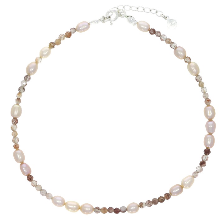 Bratara Argint pentru Glezna cu Perle