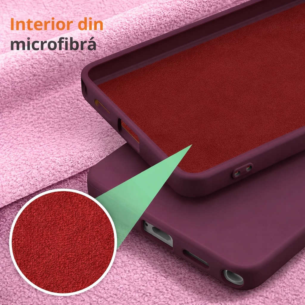 Husa Soft Touch Slim ALC Mobile, TPU, Anti-Soc, Protectie Camera, Compatibila cu Samsung Galaxy S26 Ultra, Visiniu