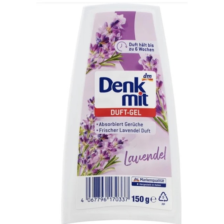 Odorizant camera gel Denkmit, lavanda, 150g, mentine prospetimea pana la 6 saptamani