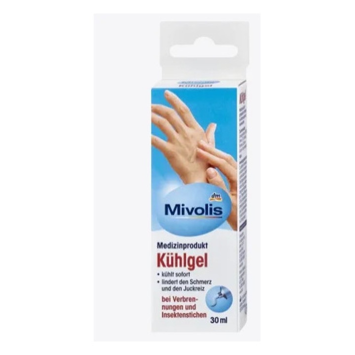 Mivolis hűsítő gél, 30 ml, égési sérülésekre és csípésekre, gyors hűsítő hatás