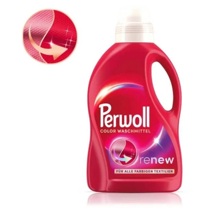 Perwoll Color folyékony mosószer 1,35l, 27 mosás, biológiailag lebomló, újrahasznosítható