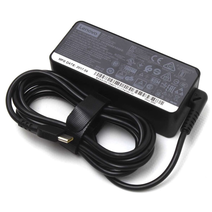 Incarcator laptop 45W USB-C ADLX45YLC3A pentru Lenovo A275, A475, E480, E580, L380, L480, L580, P51s, P52s, T470, T470s, T480, T480s. T570, T580, TP25, X270 2ND GEN, X280 2ND GEN