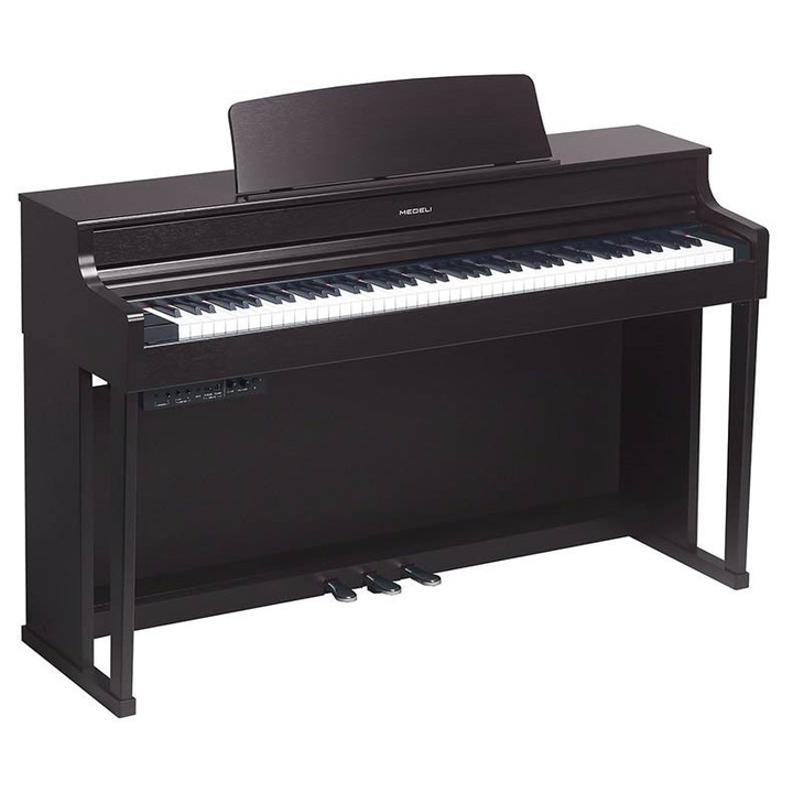Pian digital Medeli UP405E/RW 88 clape G3P, finisaj rosewood, polifonie 256 note, dimensiuni 1408x448x913mm