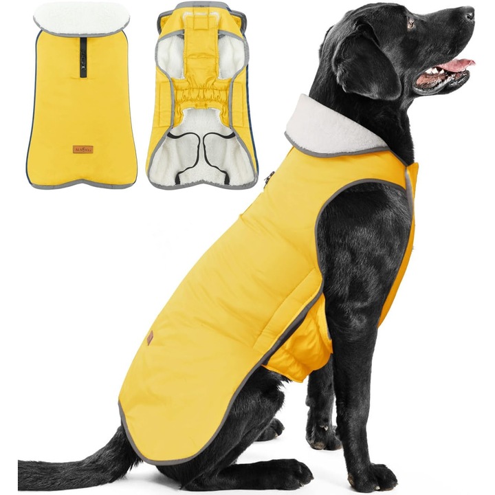 Jacheta, ALAGIRLS, Galben, 3XL, pentru Caini