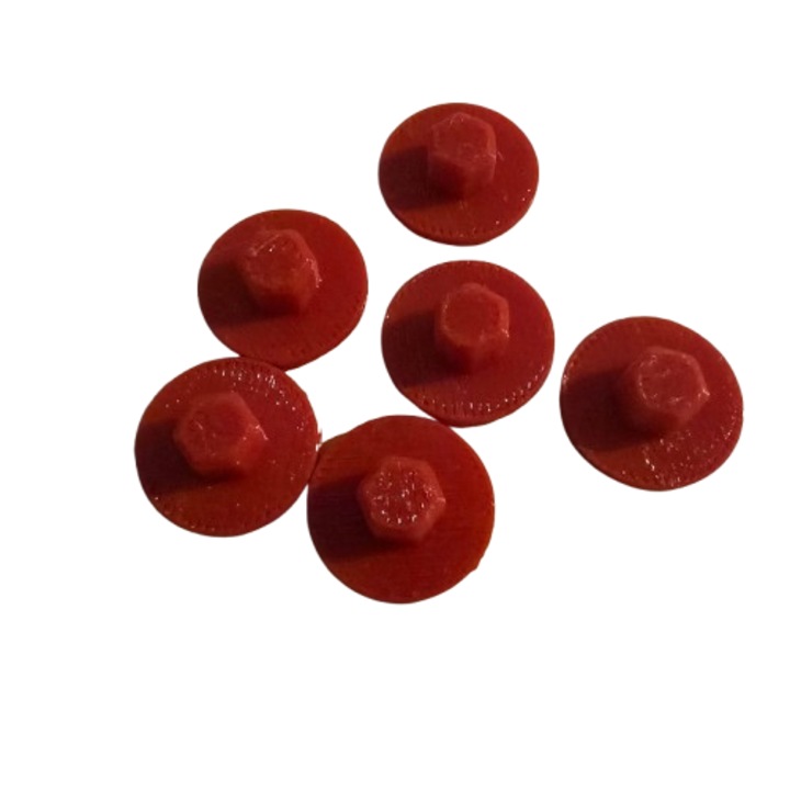 Set 6 capace suruburi Rod Pod Meccanica Vadese, PC-TG rezistent, montaj rapid, multicolor