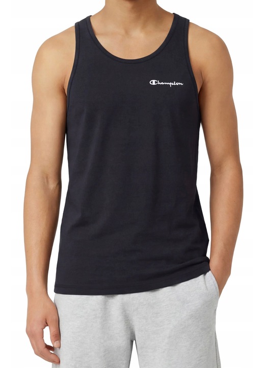 Champion ujjatlan polo, pamut, fekete, logo, Fekete