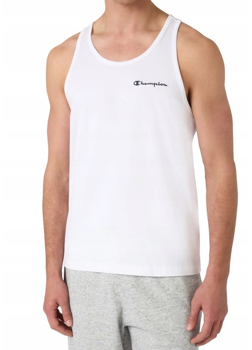 CHAMPION férfi ujjatlan póló 222171-WW001 sport fehér atléta