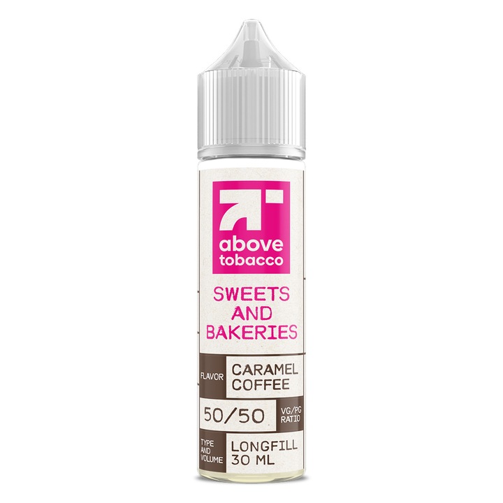 Lichid tigara electronica, Above Tobacco, Longfill Aroma - Caramel Coffee, 30ml, fara nicotina