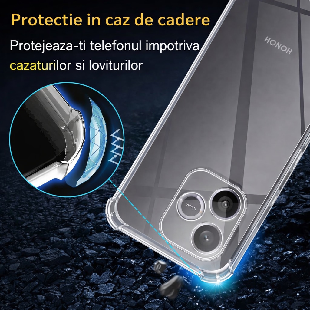 Husa Anti soc, transparenta compatibila cu Honor 600 Lite