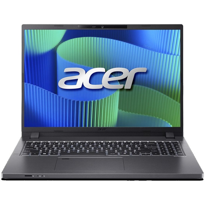 Laptop Acer TravelMate P2, 16" WUXGA, Intel® Core™ Ultra 5 125H pana la 4.5 GHz, 16 GB RAM DDR5, 512 GB SSD, Intel Arc Graphics, Windows 11 Pro, Grey 512 GB
