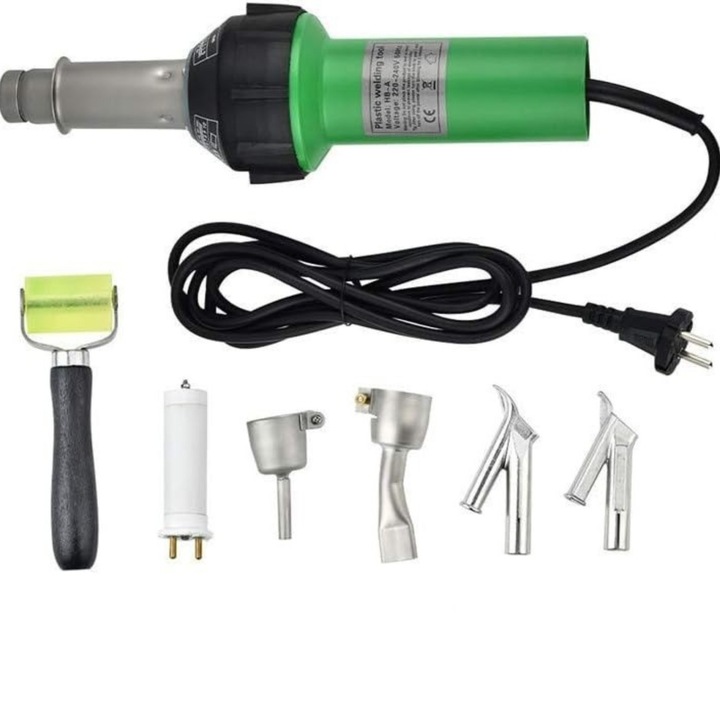 Pistol Sudura Aer Cald 1600W Puternic Profesional MACASORE - Control Temperatura Variabila 40-700°C cu Potentiometru, Flux Aer 260L/min Presiune 3000Pa, Perfect pentru PVC Folii Plastice Bannere Sudura Termoplastica, 220V Tensiune Compatibila 230V