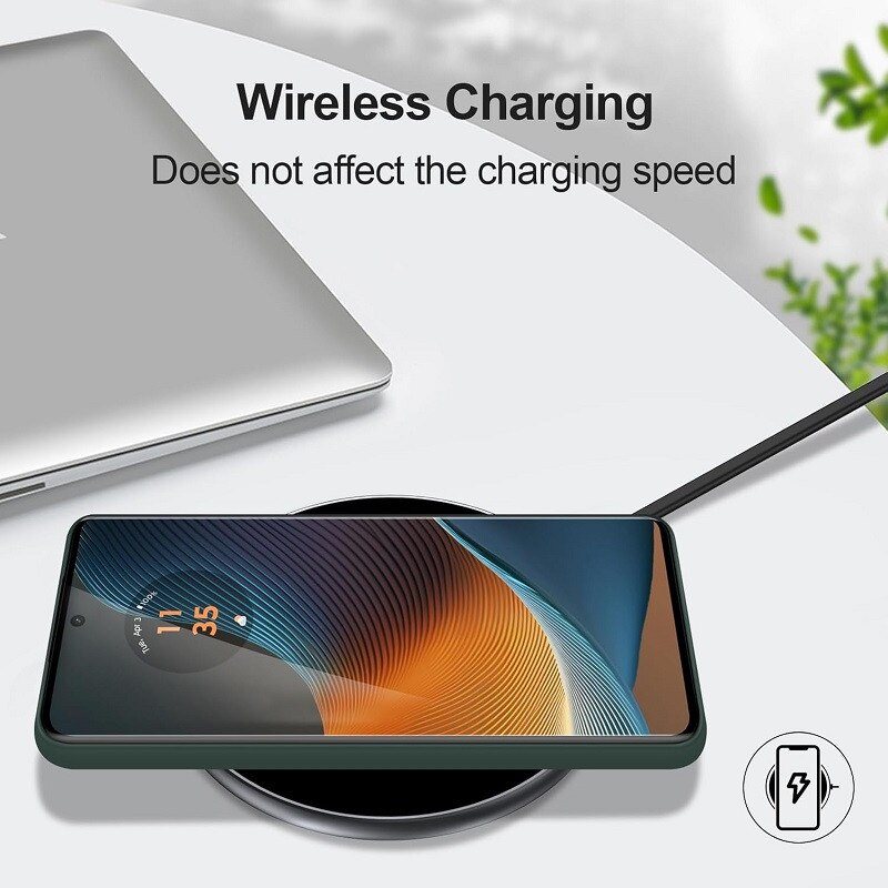 Carcasa compatibil cu Motorola Moto Edge 50 Fusion, silicon, ultra subtire, rezistenta la socuri, Verde Inchis