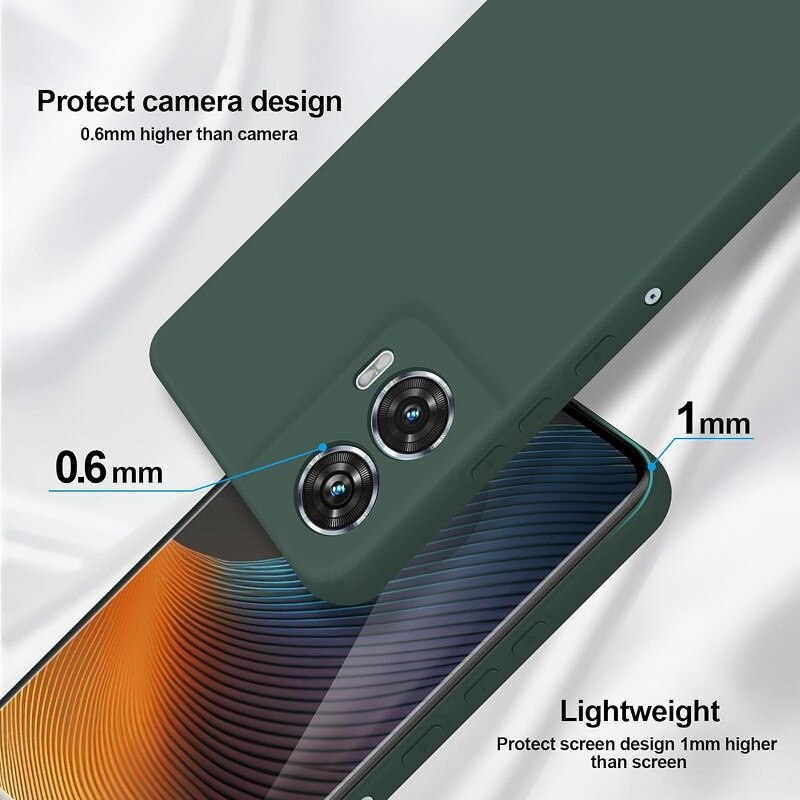 Carcasa compatibil cu Motorola Moto Edge 50 Fusion, silicon, ultra subtire, rezistenta la socuri, Verde Inchis