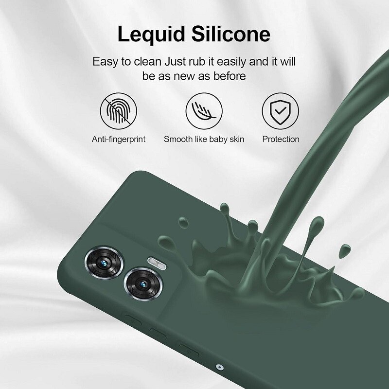 Carcasa compatibil cu Motorola Moto Edge 50 Fusion, silicon, ultra subtire, rezistenta la socuri, Verde Inchis