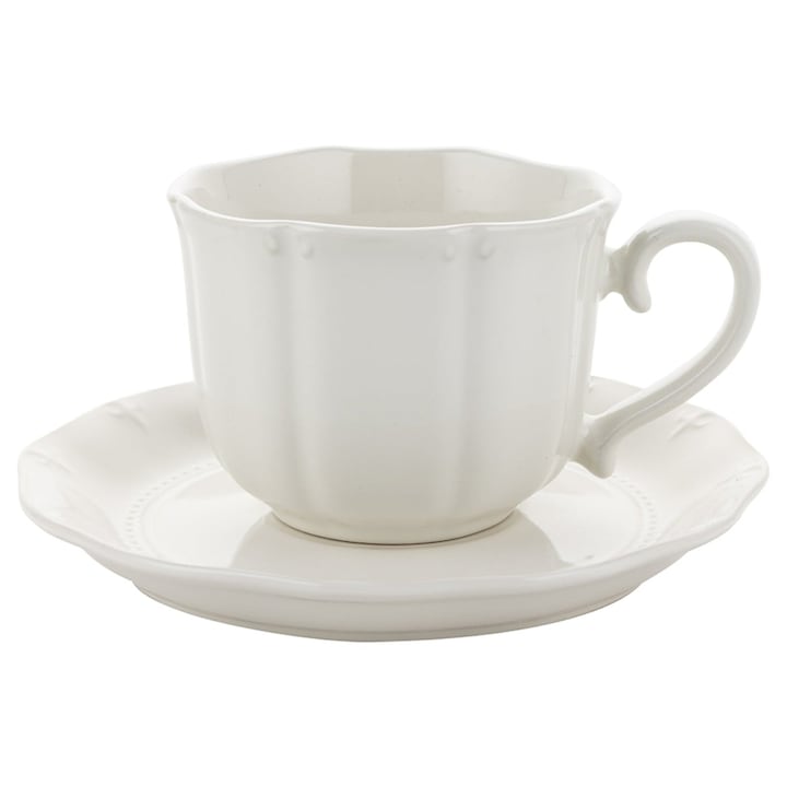 Ceasca si farfurie de cafea si ceai Florina ETERA din sticla 250 ml