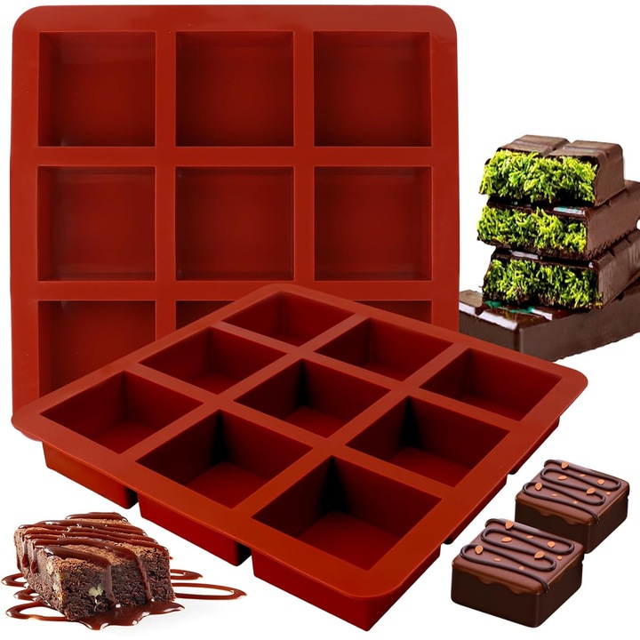 Forma Ciocolata Silicon Dubai 2 Piese Brownie Sapun