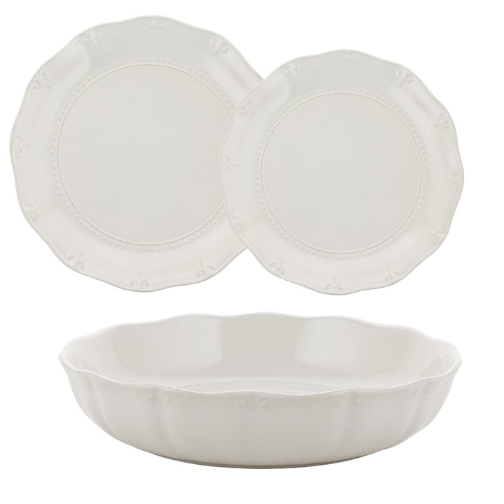 Set de cina ETERA 18 piese, set de farfurii Florina pentru 6 persoane