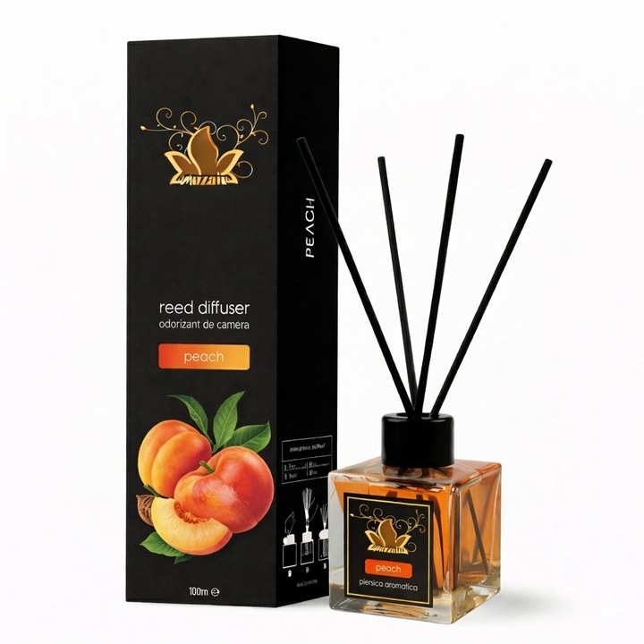 Szobaillatosító pálcikákkal, Mozaic, Peach, 100 ml