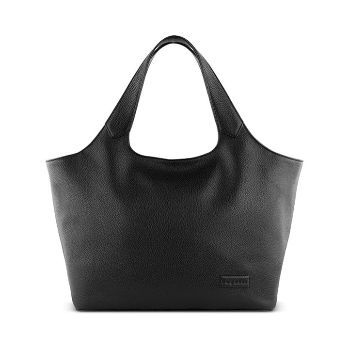 Bugatti Elsa női táska M méret, valódi bőr, 4 részes szett, 13" laptop táska, crossbody és tasak, elegáns, fekete, 494610