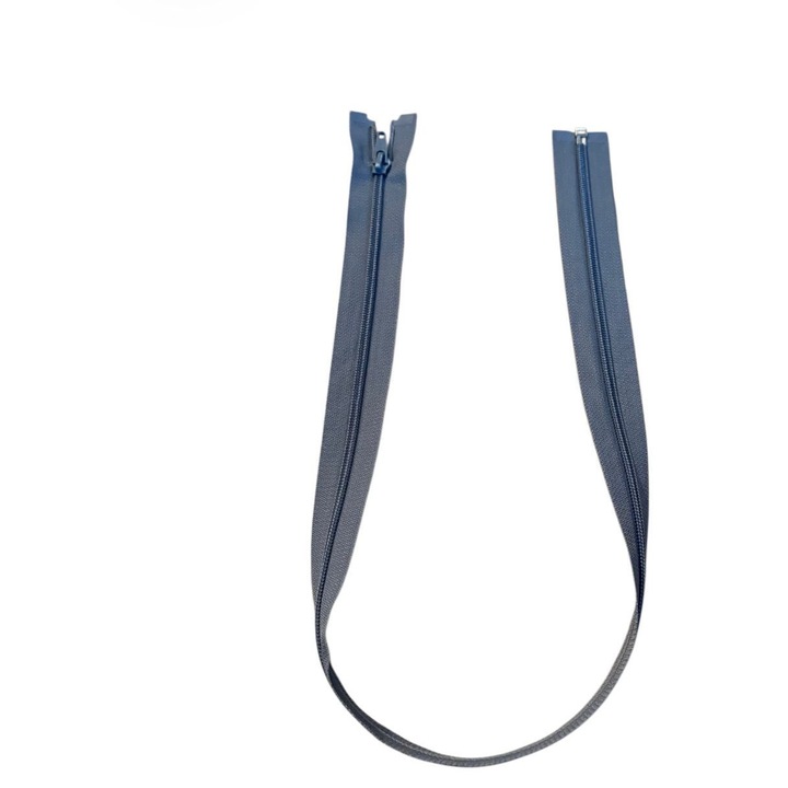 Fermoar detasabil spiralat 5mm, 70 cm, Gri