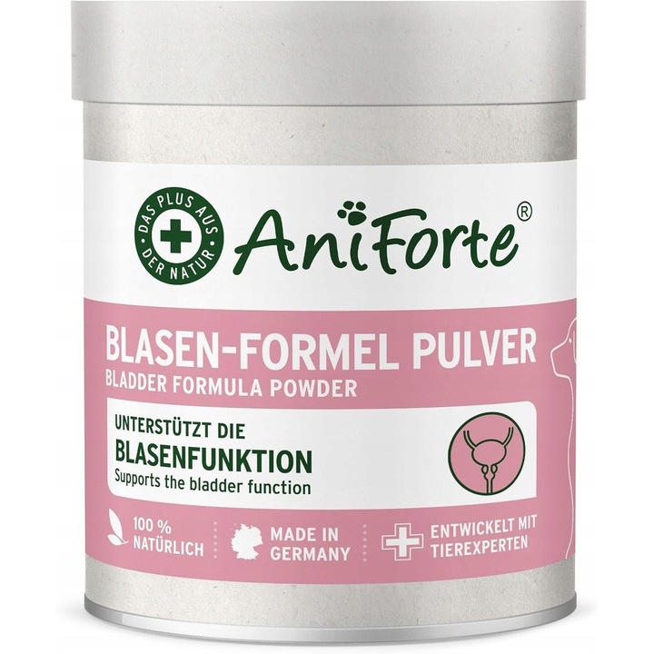 AniForte Supliment pentru Caini, 100g, Sprijin pentru Sanatatea vezicii urinare, Natural, Germania