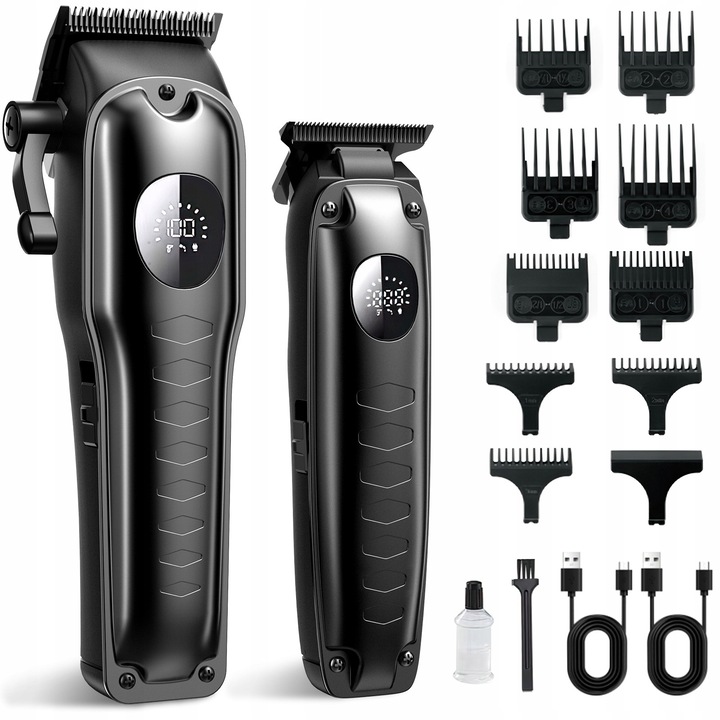 Set aparat de tuns parul, IPX7, 2 viteze, 220 minute autonomie, accesorii incluse