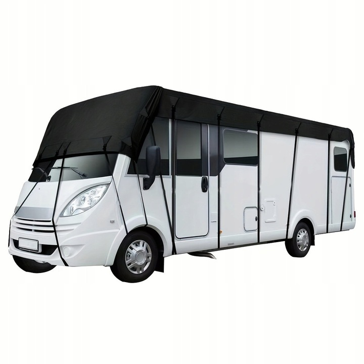 Husa de protectie pentru camper, 6,5x3m, impermeabila, negru