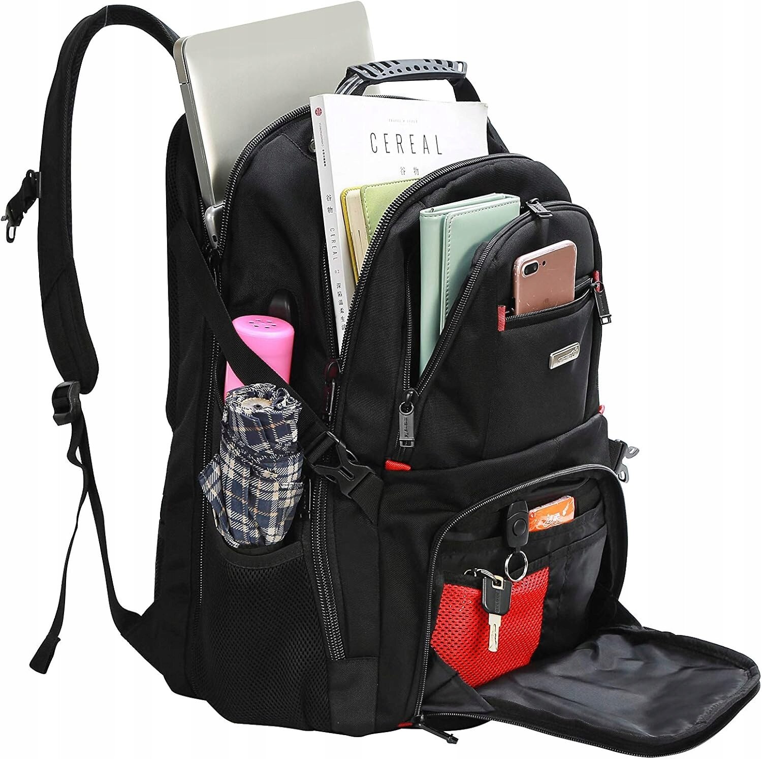 Plecak laptop 15.6 inch, port incarcare USB, calatorie, multicolor