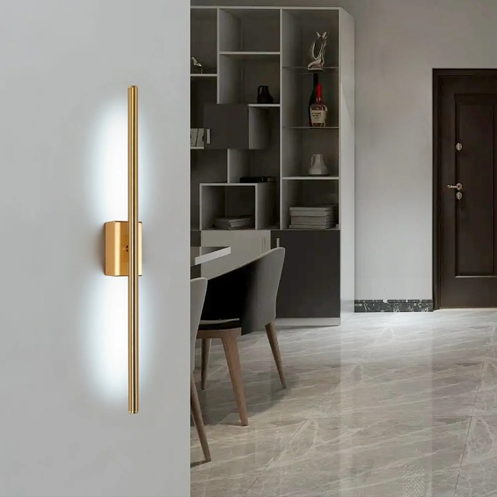 Beltéri fali lámpa, Comely, modern, 6W, fehér, 60x8x2cm